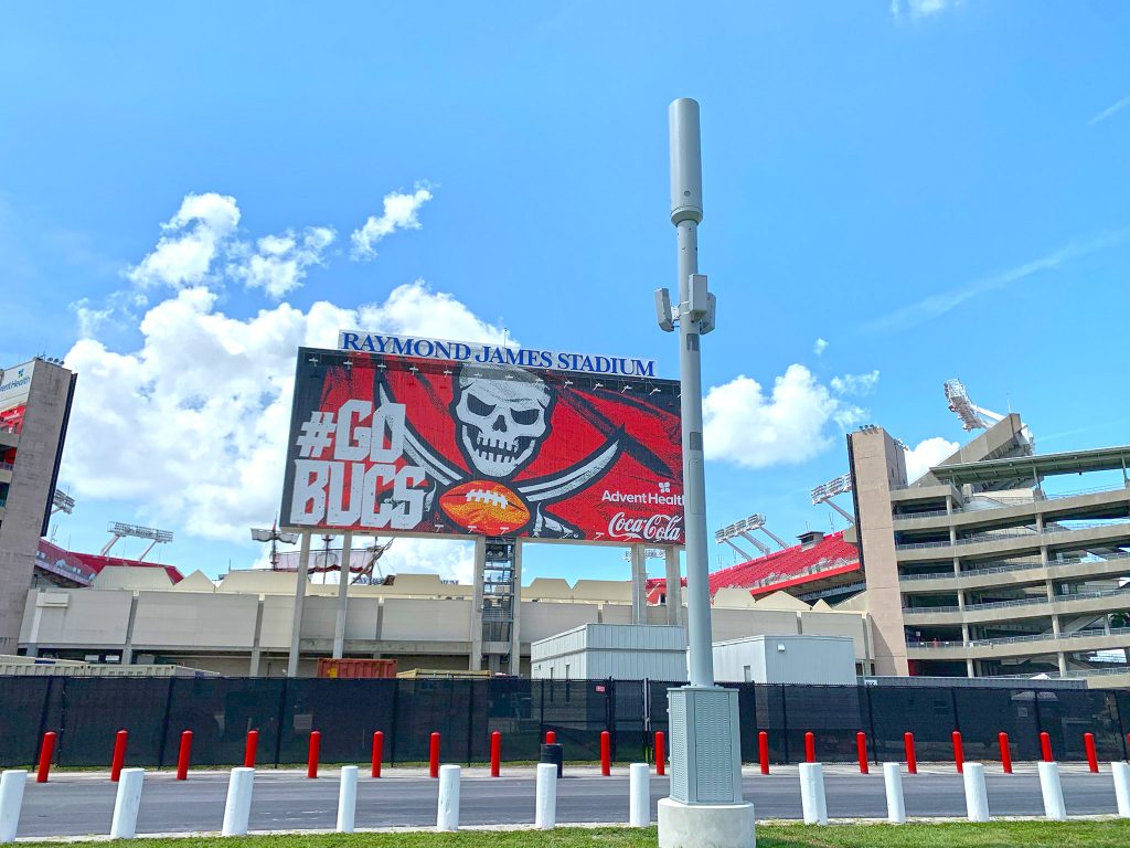 Our 4G/5G Concealment Pole in Tampa’s Raymond James Stadium Our 4G/5G Concealment Pole in Tampa’s Raymond James Stadium