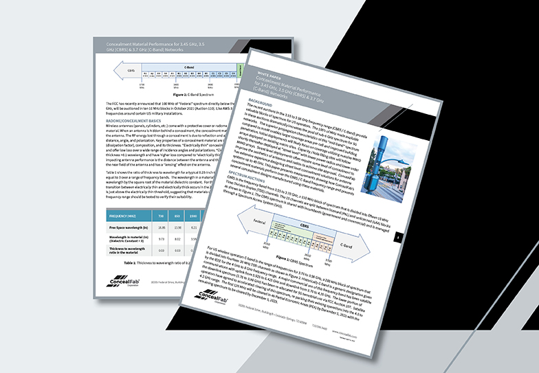 Concealment Performance over CBRS & C-Band Spectrums Concealment Performance over CBRS & C-Band Spectrums